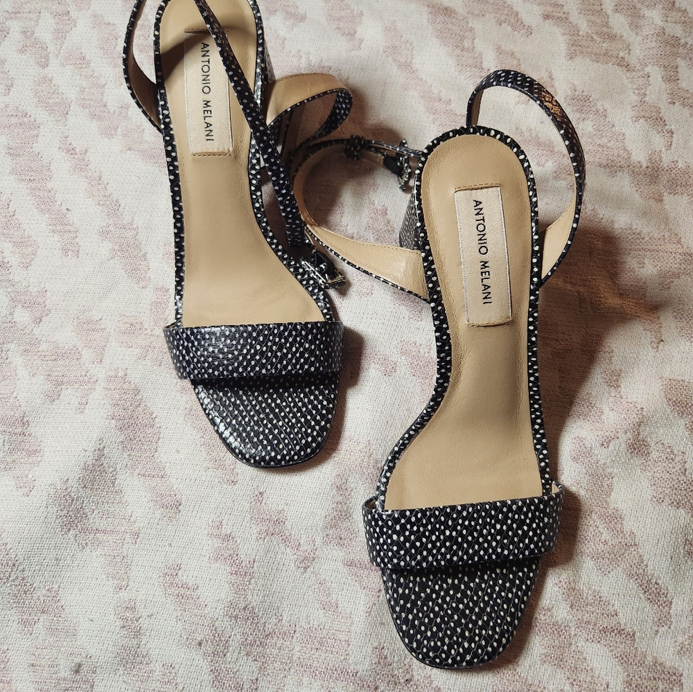 Antonio Melani Spotted Block Heels